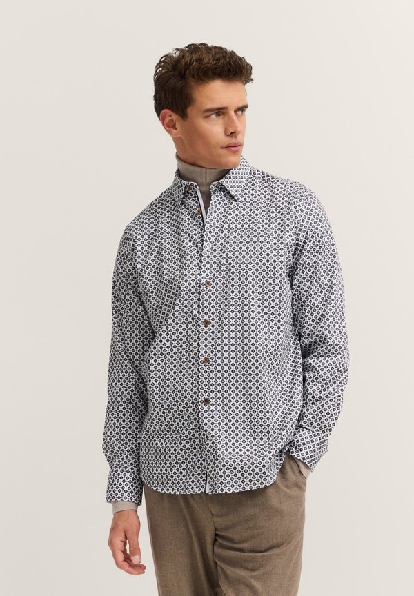 FREIZEIT MIT RAUTEN-MUSTER UND EASY-CARE FUNKTION - Hemd - weiß