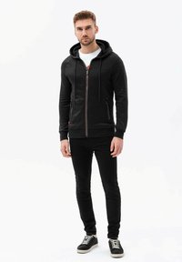 Ombre Mikina na zip - black