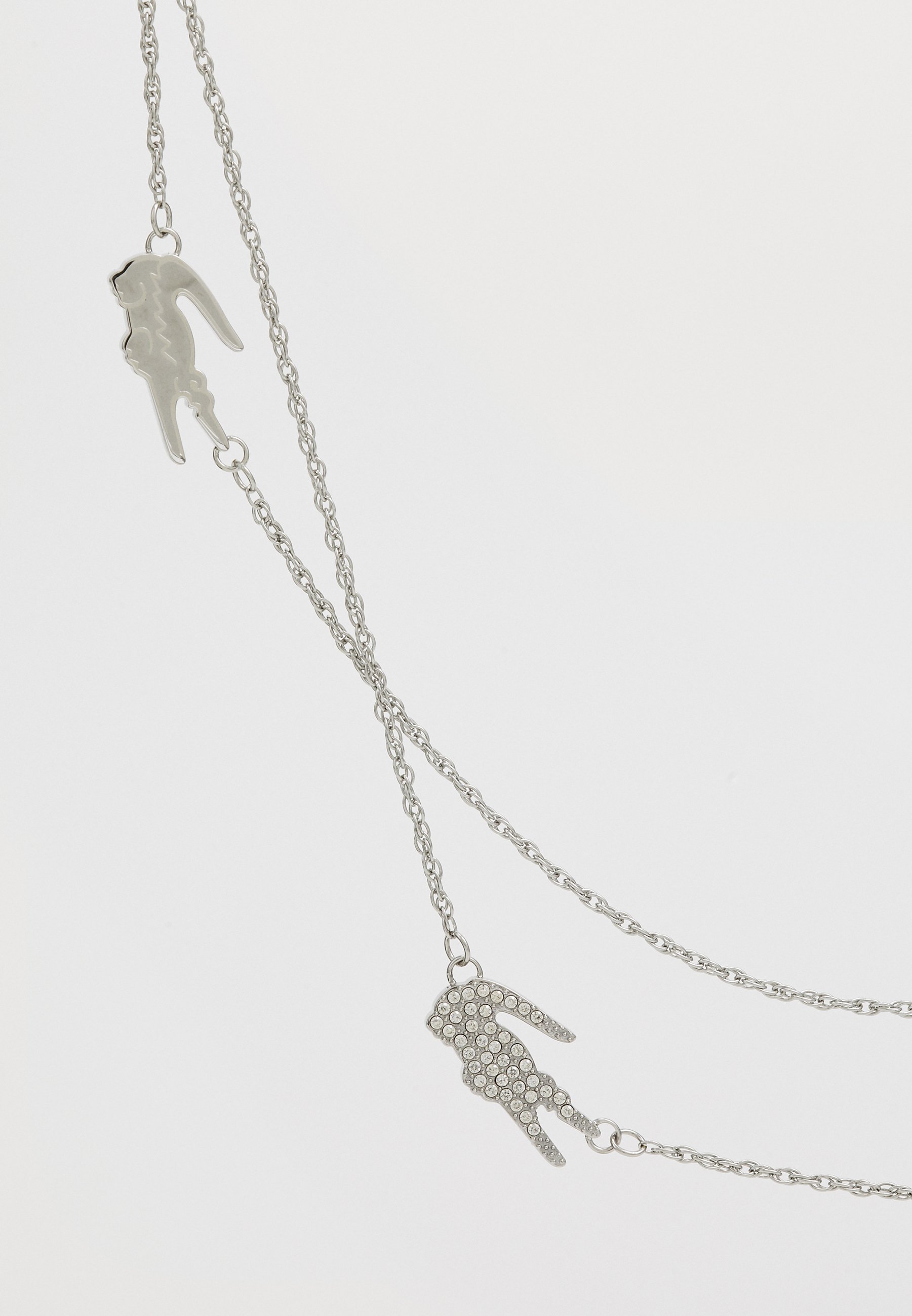 Lacoste CROCODILE - Necklace - silver-coloured - Zalando