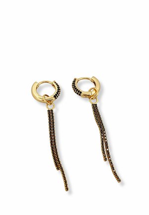 ByNouck HOOP ONYX - Earrings - gold coloured