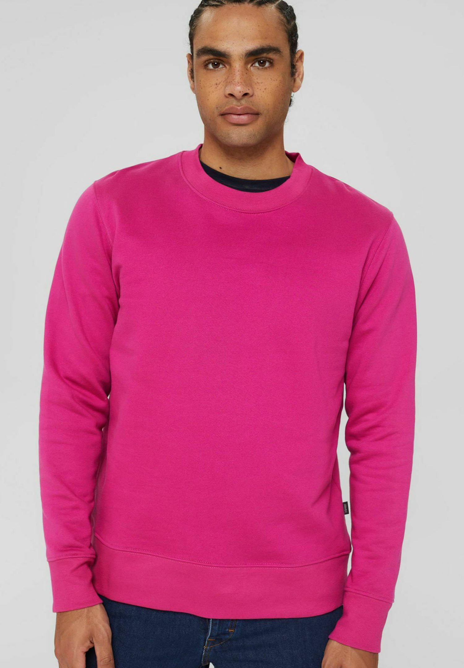 fuchsia pink sweatshirt