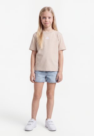 adidas Performance, TEE UNISEX - Sport T-Shirt - sand/white