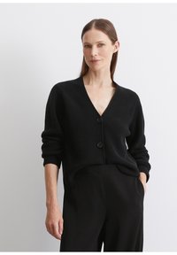 Marc O'Polo CARDIGAN LONGSLEEVE V NECK - Kofta - black