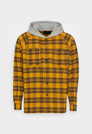 HOODED SHIRT - Camisa - yellow/grey marl