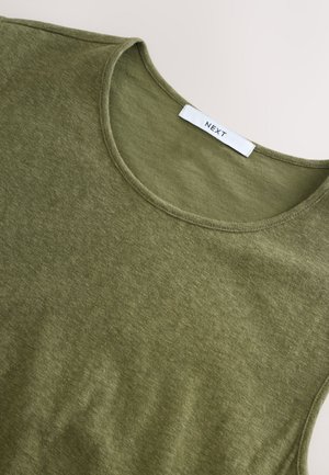 Next REGULAR FIT - SLUB BUBBLE HEM SLEEVELESS TANK - Top - khaki green