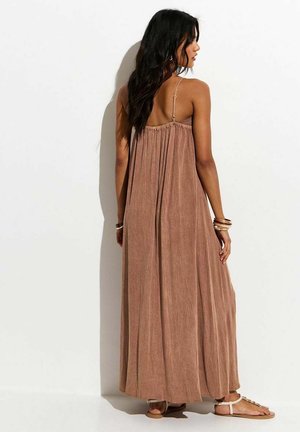 New Look, LIGHT  SEQUIN TRIM BEACH MAXI DRESS - Vestido largo - light brown