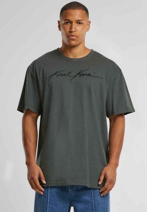 AUTOGRAPH HEAVY BOXY - Print T-shirt - black