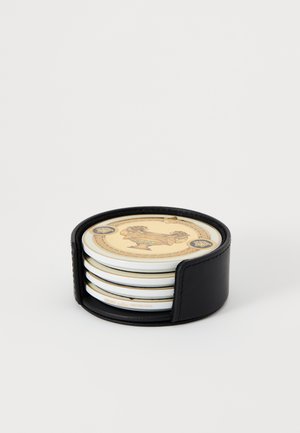 PORCEL.COASTER 4 PACK - Suport cratițe - white/black/gold-coloured