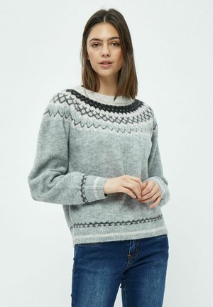 Desires Strickpullover - m light grey melange