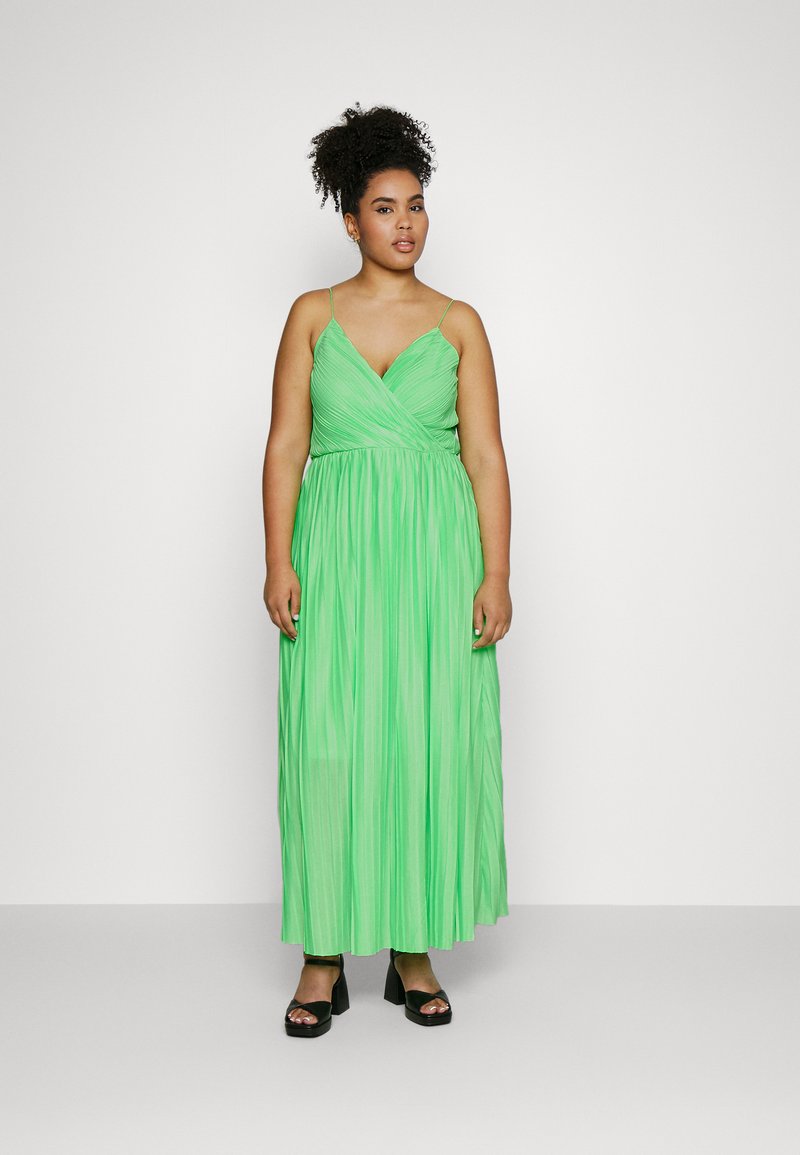 ONLY Carmakoma CARELEMA PLISSE DRESS Gallakjole summer green/grøn