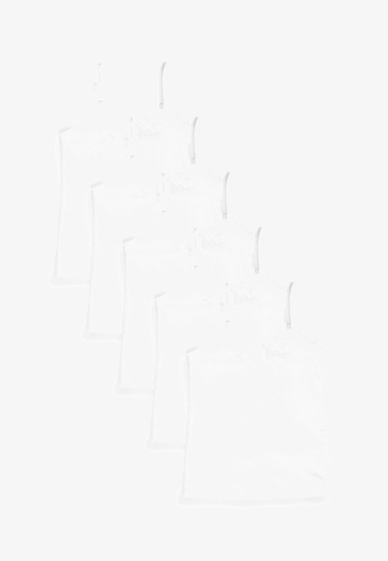 Next 5 PACK ELASTIC STRAPPY CAMI - Apakškrekls - white