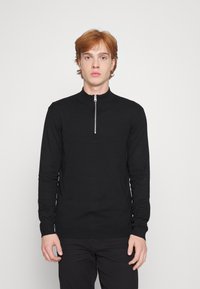 Only & Sons - SWYLER LIFE LS HALF ZIP NOOS - Jersey de punto - black Imagen en miniatura 1