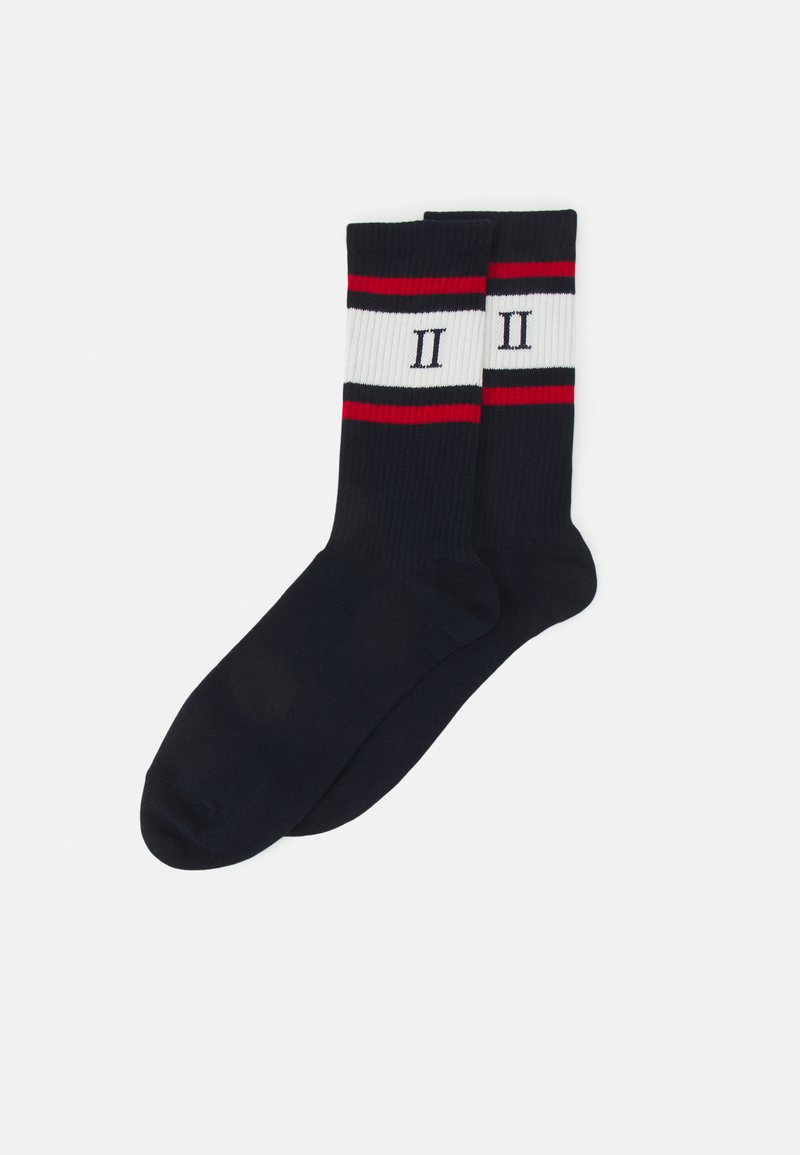 Les Deux WILLIAM SOCKS 2 PACK - Meias - dark navy/off white/red