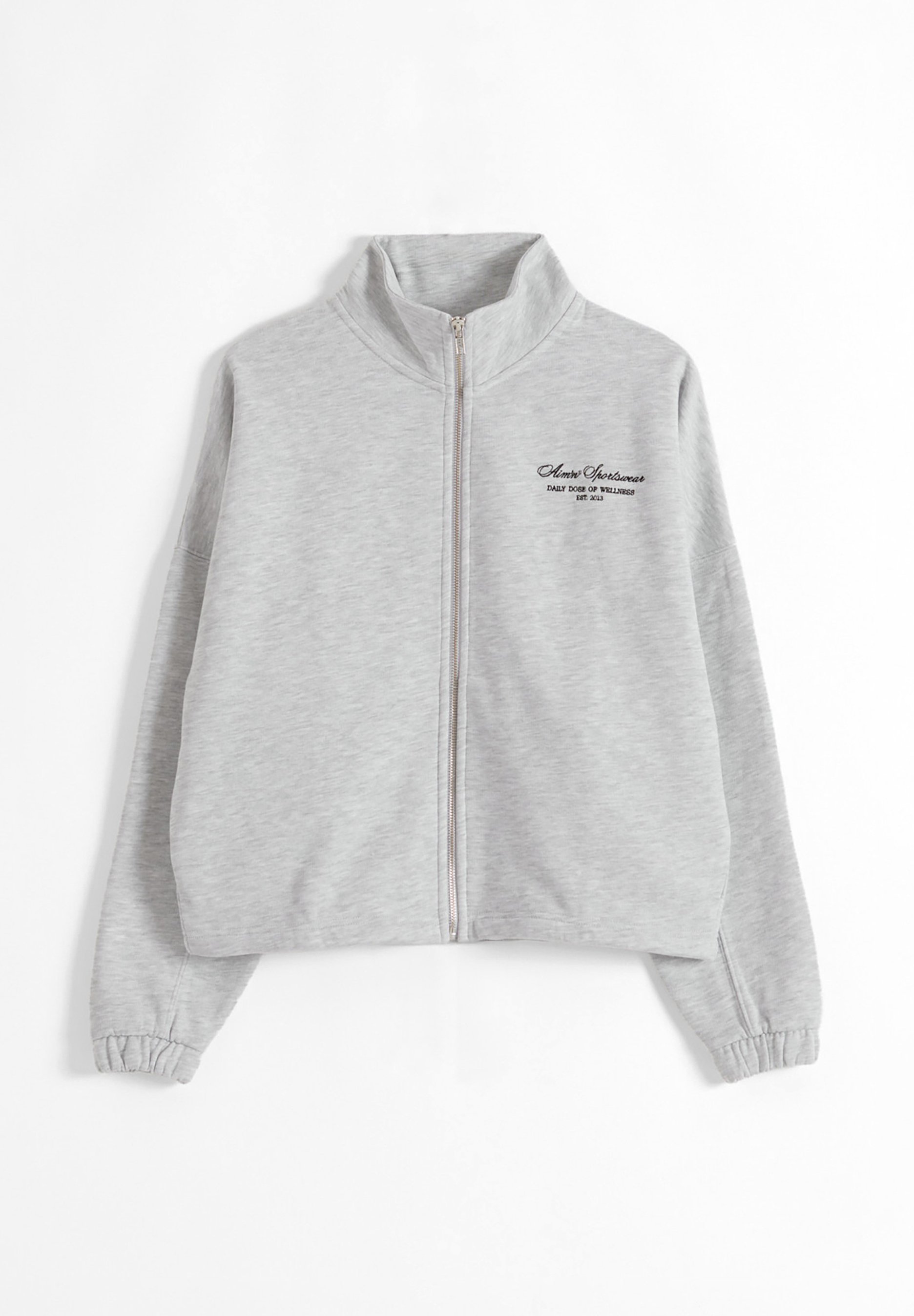 aim'n® SCRIPT ZIP JACKET - Zip-up sweatshirt - light grey melange