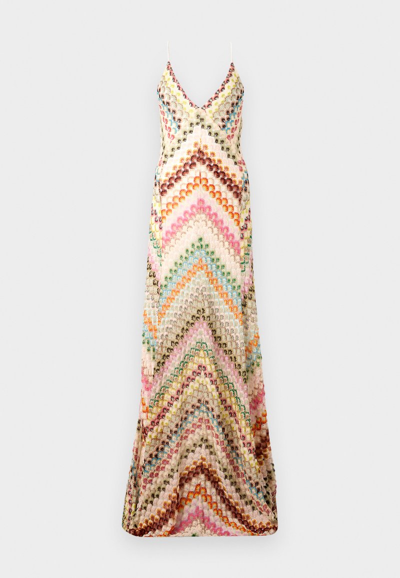Robe D'été Missoni En Soie - Motif Floral - Taille M (US4) - Jaune Moutarde - Occasion
