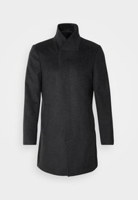 HIDDEN BUTTON PLACKET - Halflange jas - dark grey
