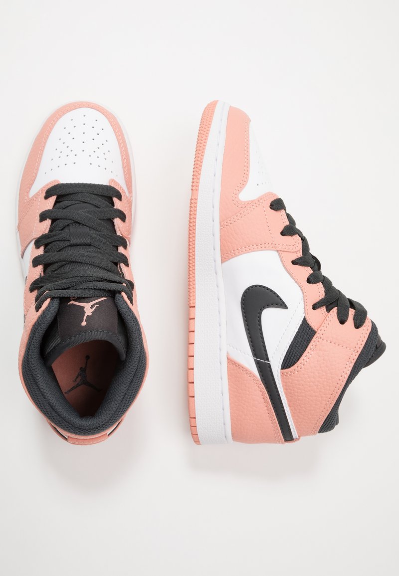 Jordan AIR 1 MID UNISEX Basketballschuh pink quartz/dark smoke grey