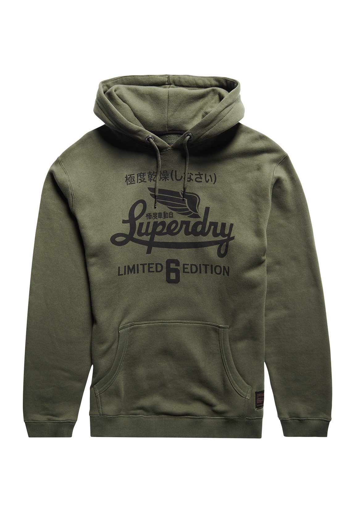 Superdry HERREN MILITARY GRAPHIC UB BLACK OLIVE GRIT - Hoodie - grün/green  - Zalando.de