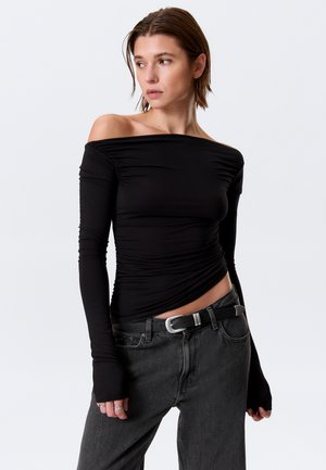 Weekday OFF SHOULDER LS - Hosszú ujjú felső - black