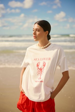 Kaffe, KAANNEMETTE T-SHIRT - Majica kratkih rukava s printom - chalk