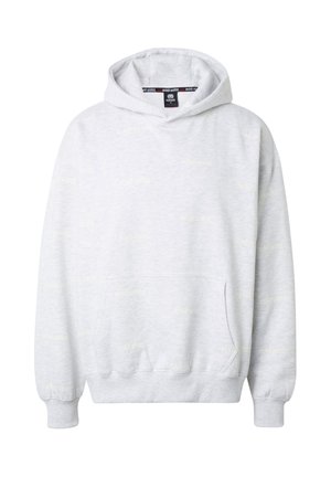 Helehall kapuutsiga dressipluus, millel on õrn "ecko unltd." trükk, ees kängurutasku ning soonilised varrukaotsad ja ääris.