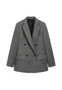 DOUBLE-BREASTED PINSTRIPE - Blazer - grey