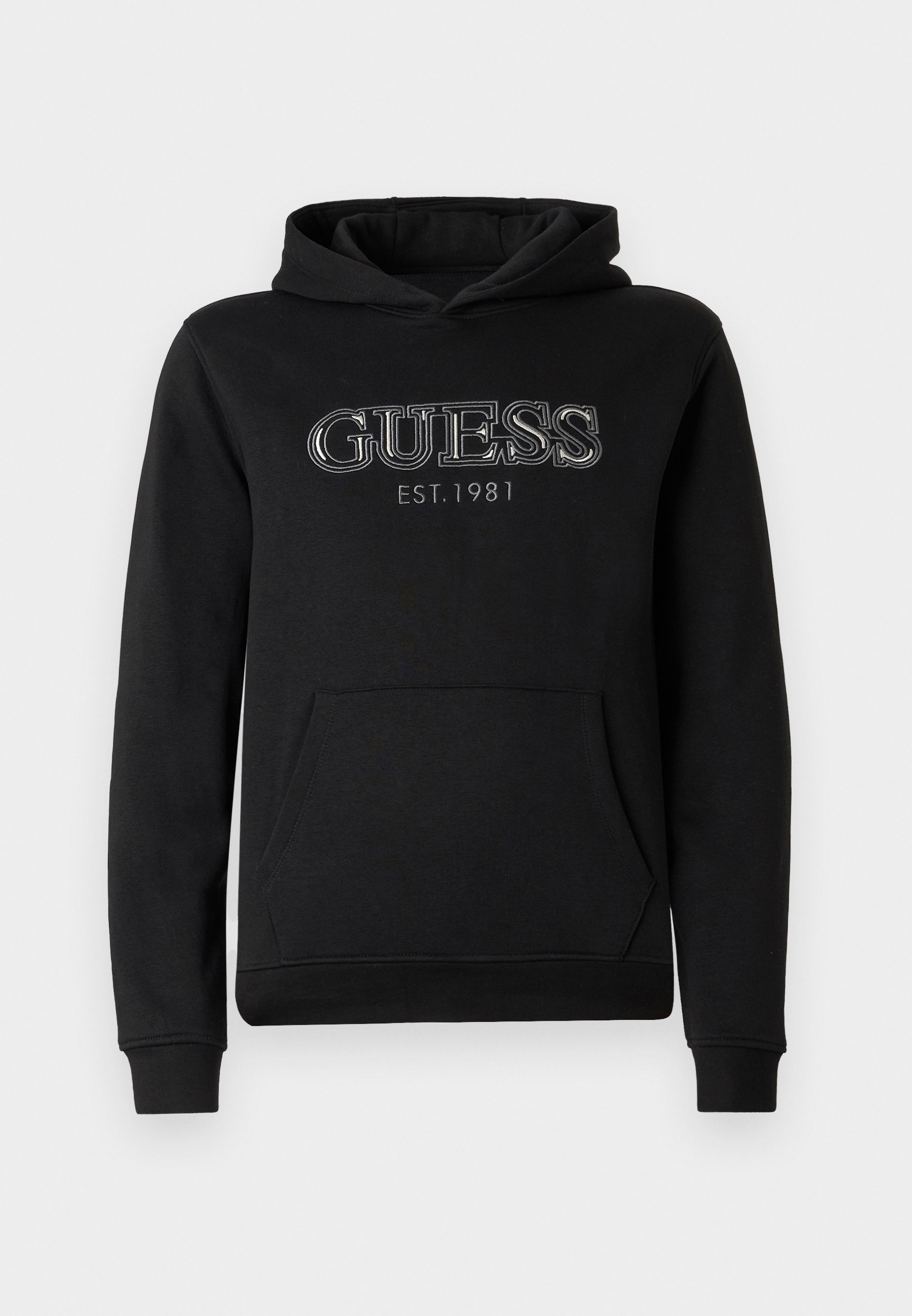Guess HOODED BASIC - Hoodie - jet black/black - Zalando.co.uk