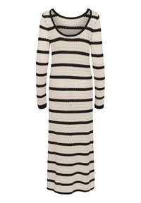 KAELEANOR  - Stickad klänning - feather gray   black stripe