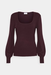 VILA Stickad tröja - bordeaux