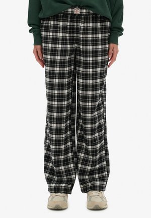 CHECK ELASTIC - Pantalon classique - black ecru check