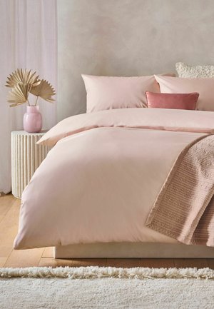 Next, RICH DUVET COVER AND PILLOWCASE SET UNISEX - Bettwäsche - blush pink