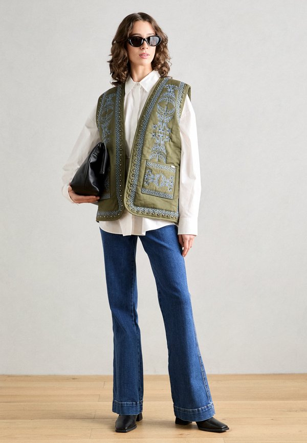 FLORAL EMBROIDERED GILET - Waistcoat2