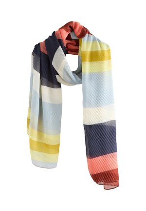 Fular - orange bright plisse stripe