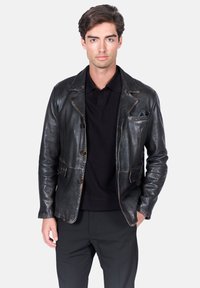Freaky Nation MR DETROIT-FN - Chaqueta de cuero - used black