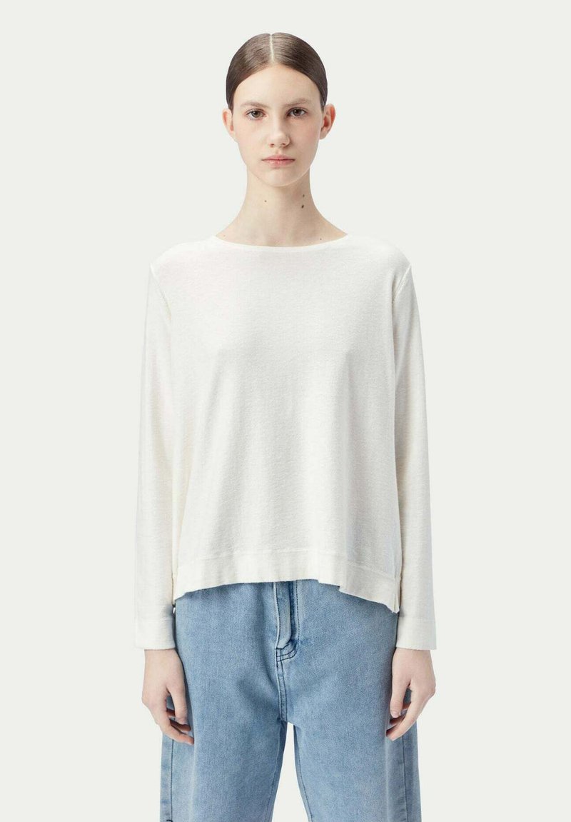 GOBI Cashmere BOATNECK - Strickpullover - white