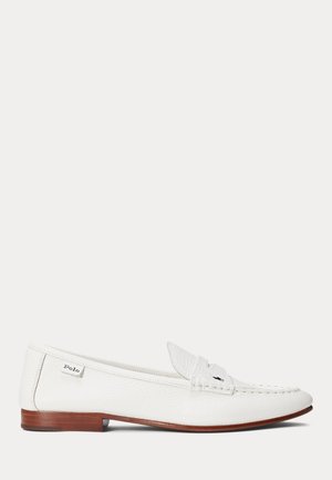Polo Ralph Lauren PEBBLED LEATHER PENNY LOAFER - Scarpe senza lacci - chablis white
