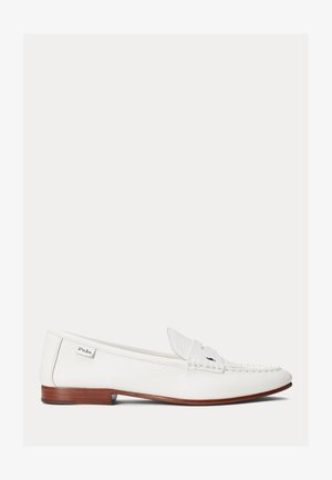 Polo Ralph Lauren PEBBLED LEATHER PENNY LOAFER - Zapatos sin cordones - chablis white