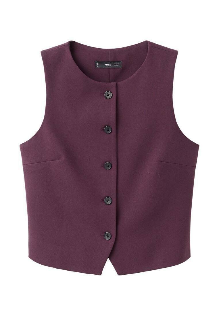 Mango Veste sans manches bordeaux