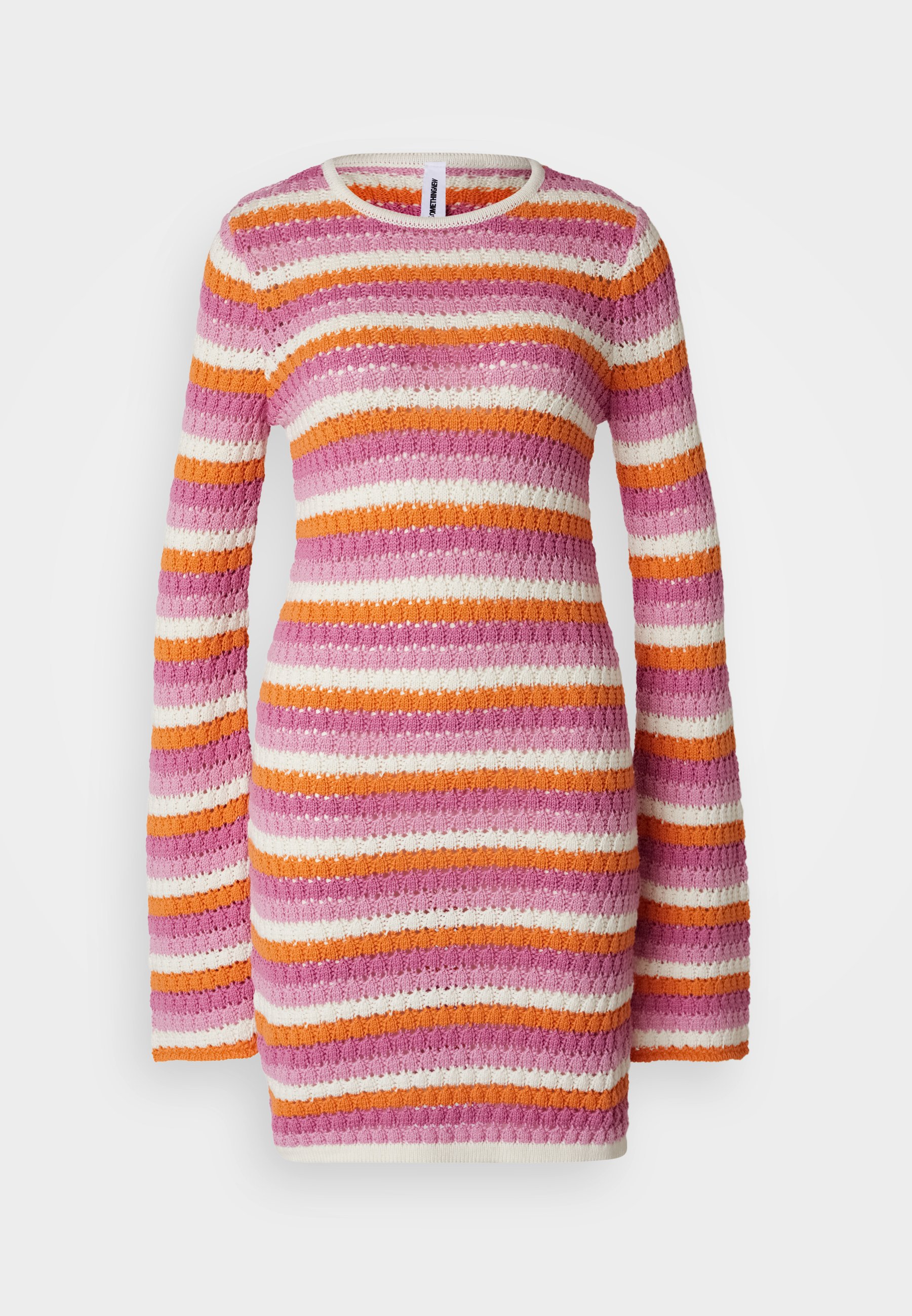 SOMETHINGNEW SNRIHANNA DRESS - Jumper dress - tangerine/multi-coloured -  Zalando