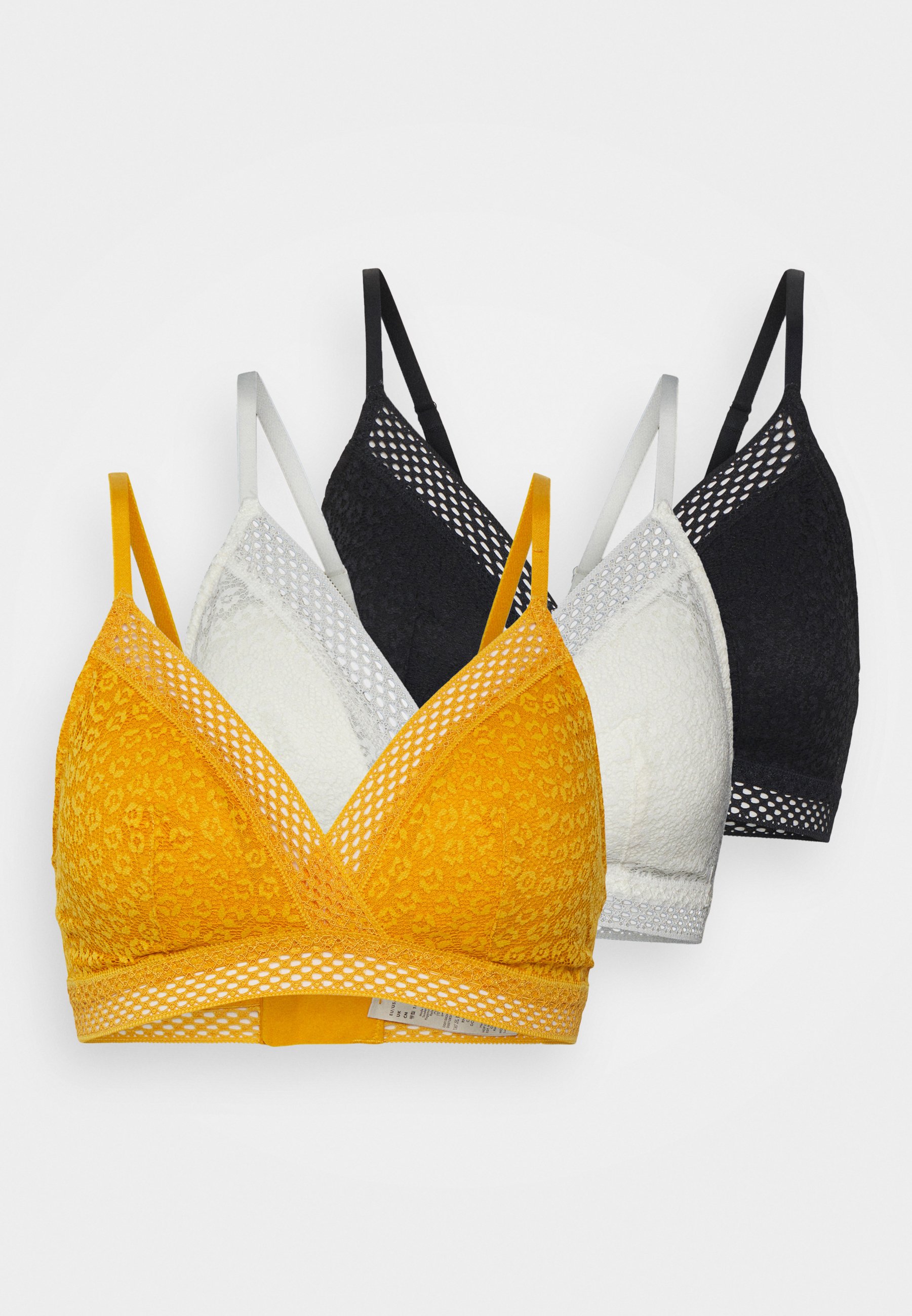 DORINA WILD 3 PACK - Triangel BH - yellow/ivory/black/geel - Zalando.nl