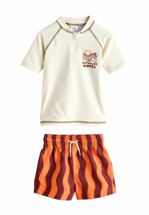 SHORT SLEEVE SET - Swimsuit - orange ecru