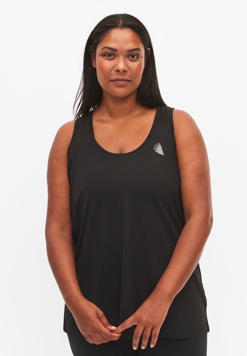 Active by Zizzi - WORKOUT WITH RACER BACK - Top - black, Vergrößern