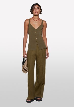 Sisley, WITH BUTTONS - Débardeur - green