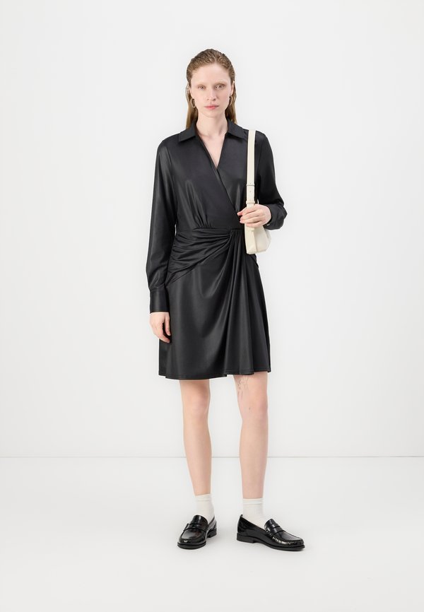 COLLARED V NECK DRAPPED DRESS - Cocktail dress / Party dress2