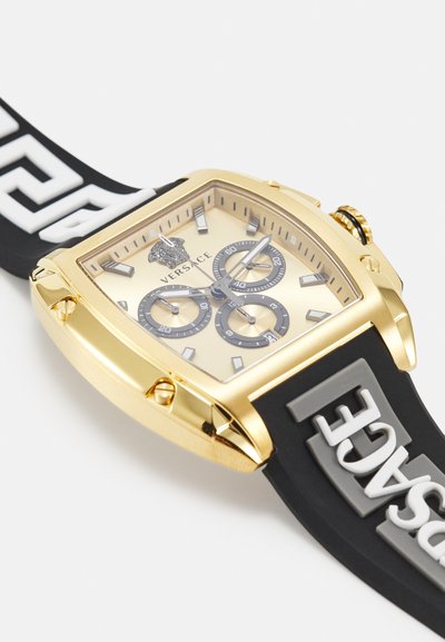 Versace DOMINUS - Pulkstenis ar hronogrāfu - black/grey/white/gold-coloured