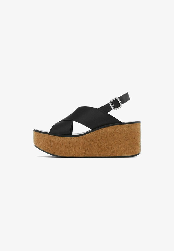 CROSSED STRAPS - Platform sandals