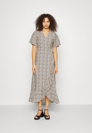 Object Tall OBJLEONORA WRAP LONG DRESS  - Φόρεμα ημέρας - sandshell