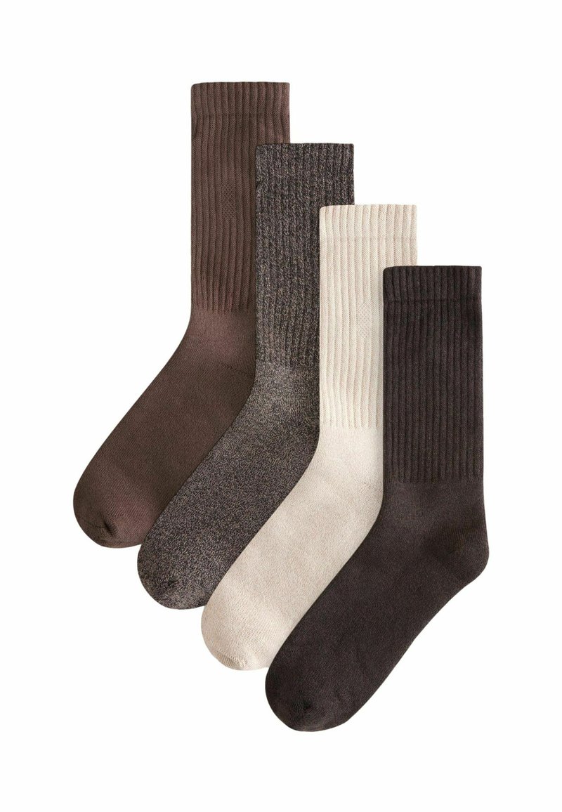 Next HEAVYWEIGHT FOUR PACK - Zoknik - cream brown
