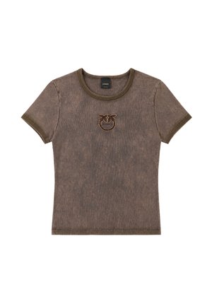 Pinko, GIN LEMON T-SHIRT - T-shirt con stampa - brown-l