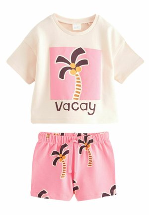 Next SHORT SLEEVE SET - Lühikesed püksid - pink palm tree